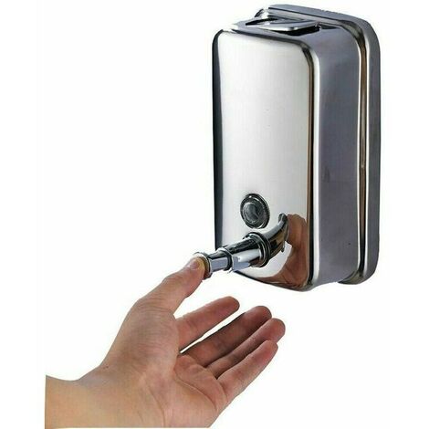 Wall Mounted Soap Dispenser - Stainless Steel Wall Mounted Soap Dispenser for Bathroom - New Superior Design with Premium Leak Proof Pump and Anti Corrosion Liner