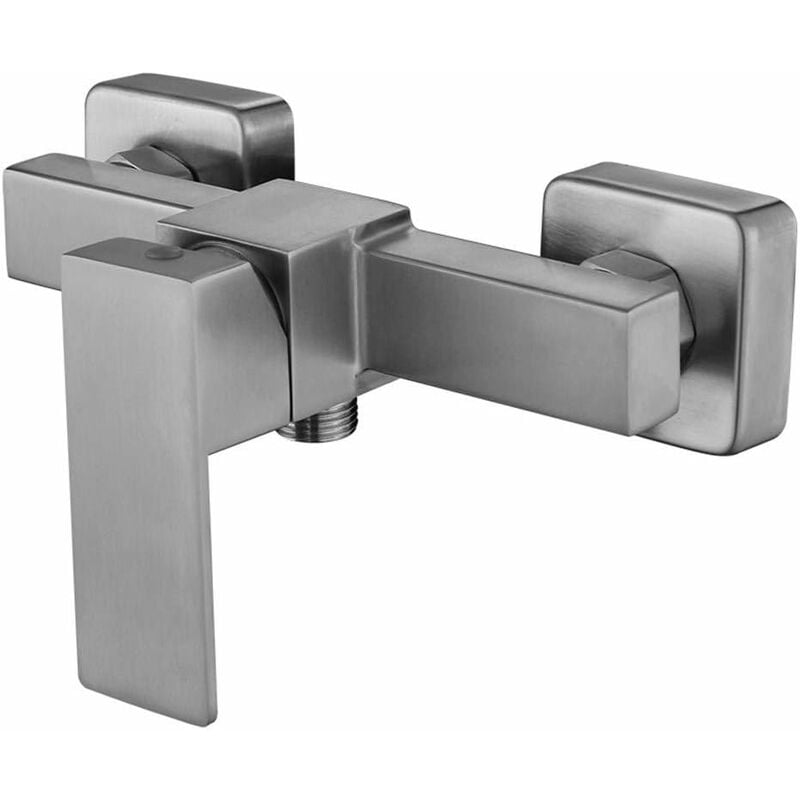 Wall-mounted stainless steel shower mixer for cold and hot water