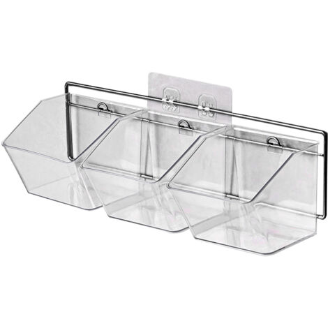Wall Mounted Storage Container 3 Layer Wall Hanging Kitchen Storage Box for Garlic Ginger Onion Horizontal Hanging