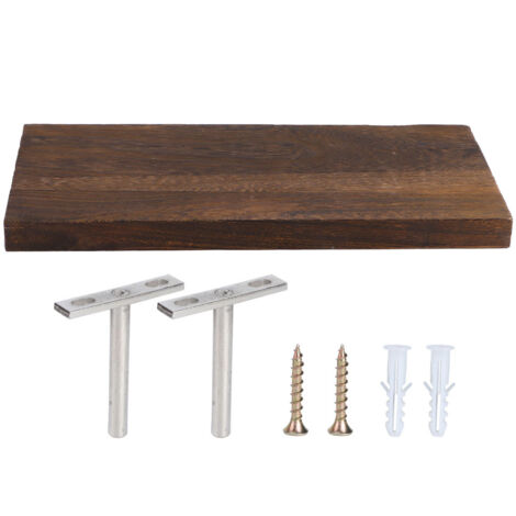 Wall Mounted Storage Shelves Floating Shelf Wood Storage Rack Display Organizer for Home Living Room30x14x2cm
