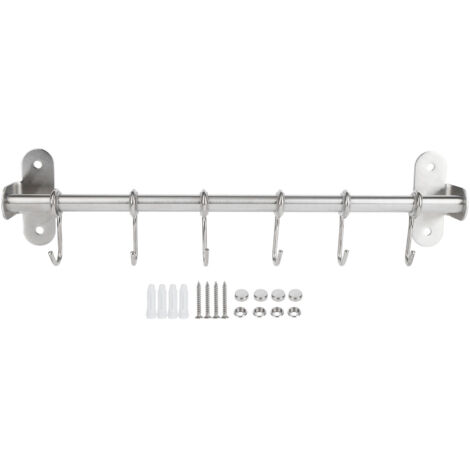 Wall Mounted Storage Shelves Pot Lid Rack Utensil Hanger Hook Kitchen Gadgets AccessoriesSingle Rod