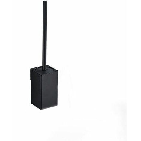Wall-mounted toilet brush holder in 304 stainless steel – Square design – Splash guard lid – Effective and durable cleaning