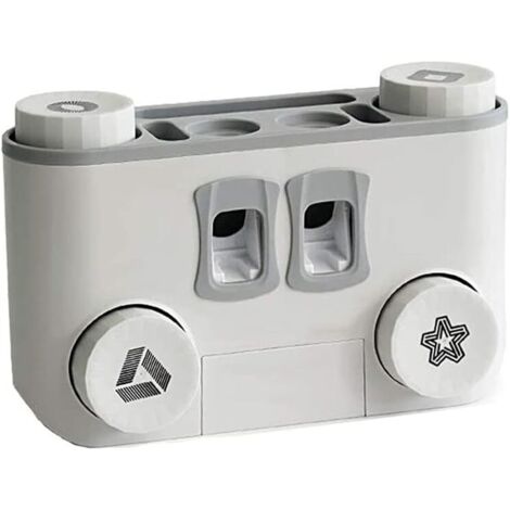 Wall-mounted toothbrush holder, punch-free toothpaste holder, space-saving accessory set