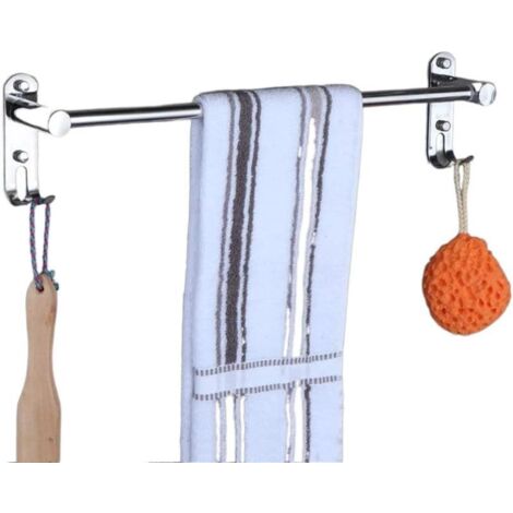 Wall-mounted towel rail, 80 cm, 1 layer, SUS304 stainless steel, no drilling required, for bathroom and kitchen