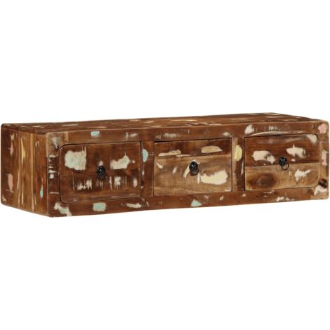 Wall-mounted TV Cabinet 100x32x25 cm Solid Wood Reclaimed vidaXL