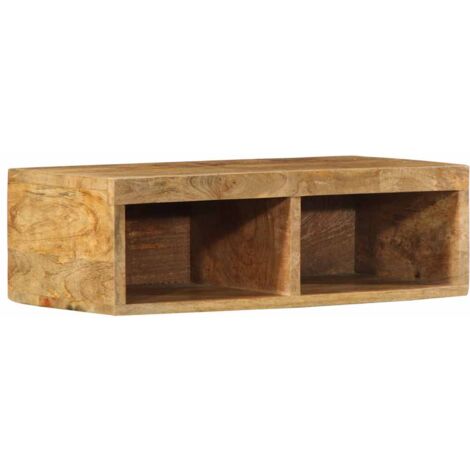 Wall-mounted TV Cabinet 60x30x19 cm Solid Rough Wood Mango vidaXL