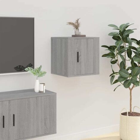 Wall Mounted TV Cabinet Grey Sonoma 40x34,5x40 cm vidaXL