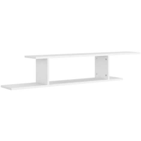 Wall-Mounted TV Shelf White 125x18x23 cm Engineered Wood vidaXL