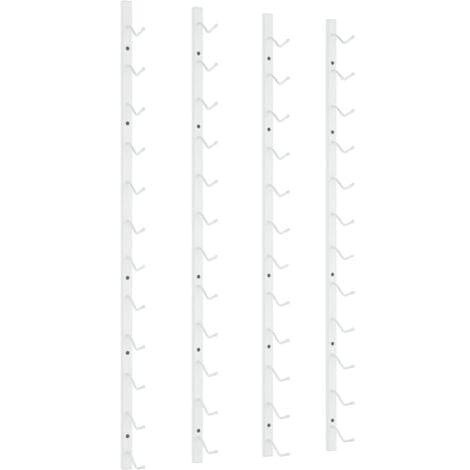 Wall Mounted Wine Rack for 12 Bottles 2 pcs White Iron vidaXL