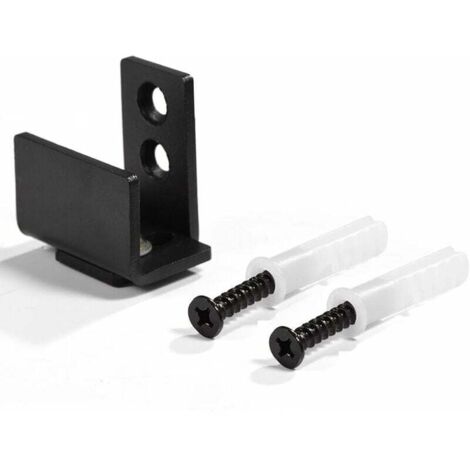 wall-mounted with black carbon steel sliding barn door guide for heavy-duty floor guidance with screws