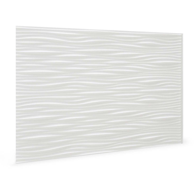 Wall panel 3D Profhome 3D 704551 Wilderness White embossed Decor panel plastic look glossy white 1,7 m2 - white