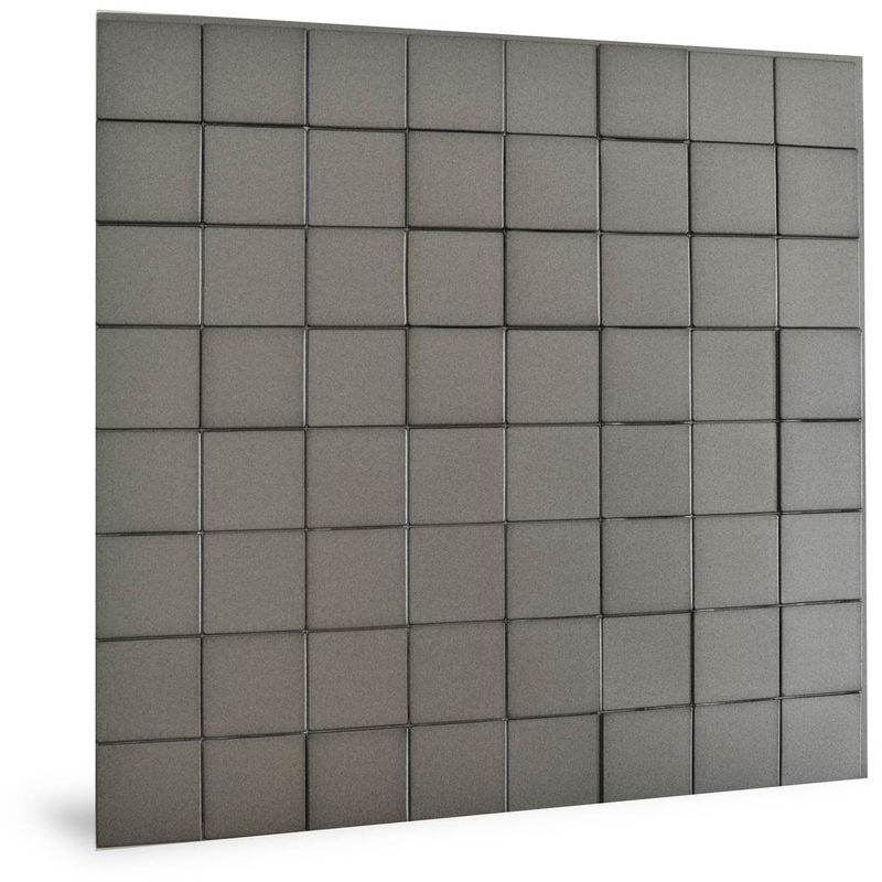 Wall panel 3D 705258 Harmony Cubes Smoked Gray smooth Decor panel plastic look glossy grey 2,2 m2 - Profhome 3d