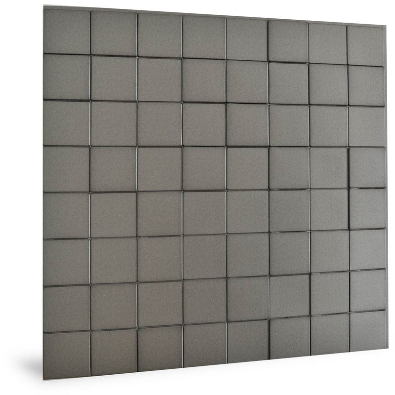 Wall panel 3D Profhome 3d 705258 Harmony Cubes Smoked Gray smooth Decor panel plastic look glossy grey 2,2 m2 - grey