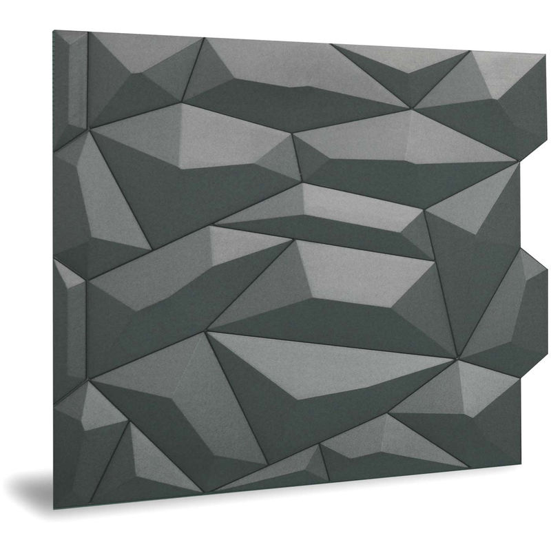 Wall panel 3D Profhome 3D 705390 Glacier Smoked Gray smooth Decor panel with an abstract pattern matt grey 2 m2 - grey