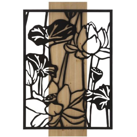 WALL PANEL LOTUS IRON AND WOOD CM 60X2X90