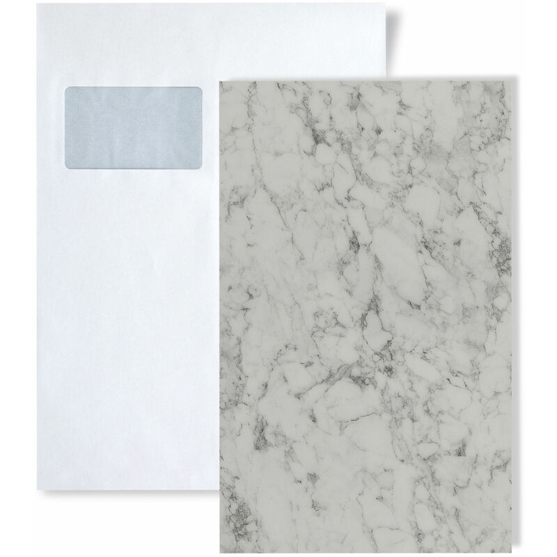 1 SAMPLE PIECE S-19566 MARBLE WHITE ANTIGRAV Collection Wall panel SAMPLE in DIN A4 size - Wallface