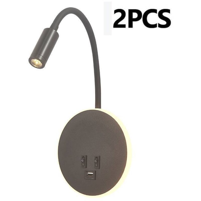 Image of Wall Reading Lamp with USB Charging&hellip;