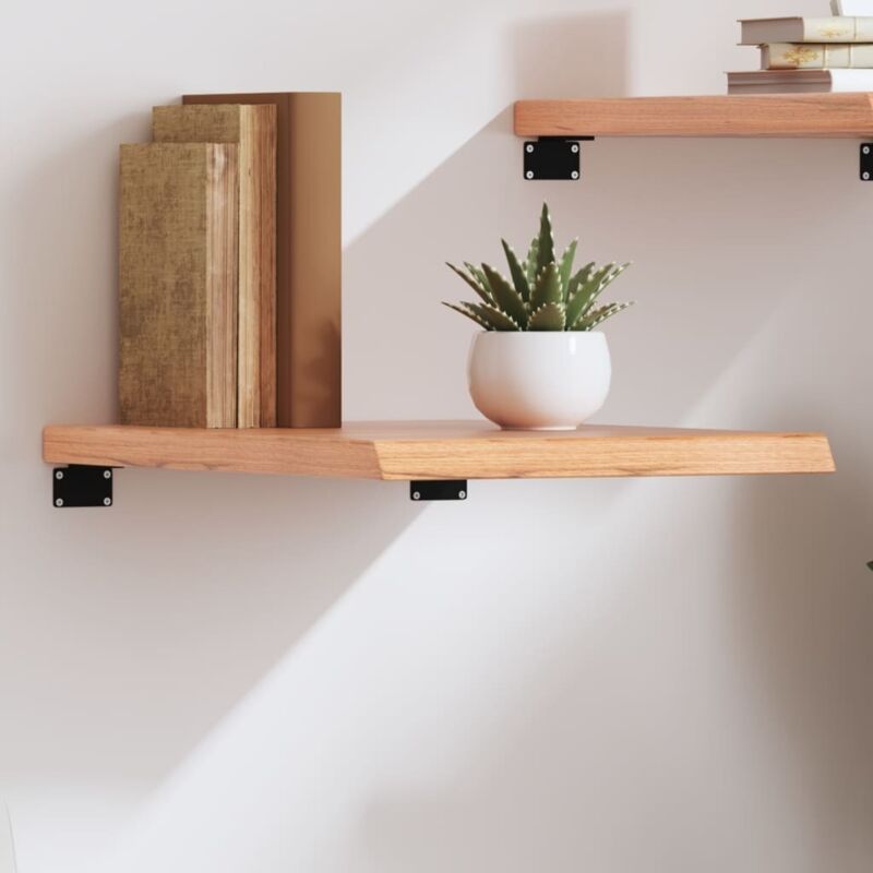 Wall Shelf Light Brown 40x50x(2-4) Cm Treated Solid Wood Oak Vidaxl