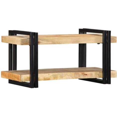 Wall Shelf 70x33x35 cm Solid Rough Wood Mango vidaXL