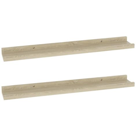 Wall Shelves 2 pcs Sonoma Oak 60x9x3 cm vidaXL