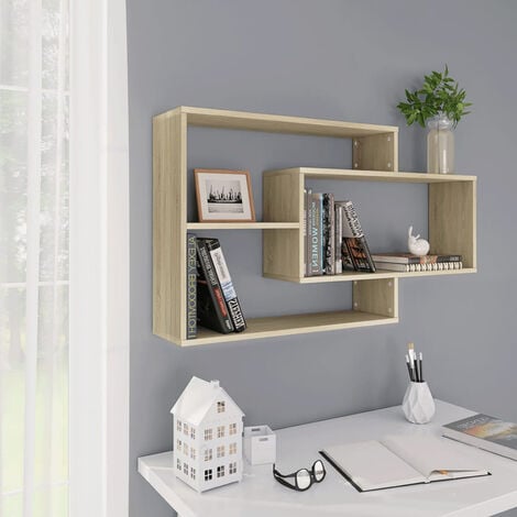 Wall Shelves Sonoma Oak 104x24x60 cm Chipboard