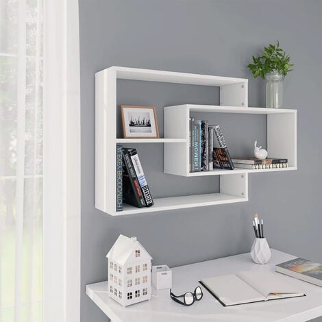 Wall Shelves White 104x24x60 cm Chipboard