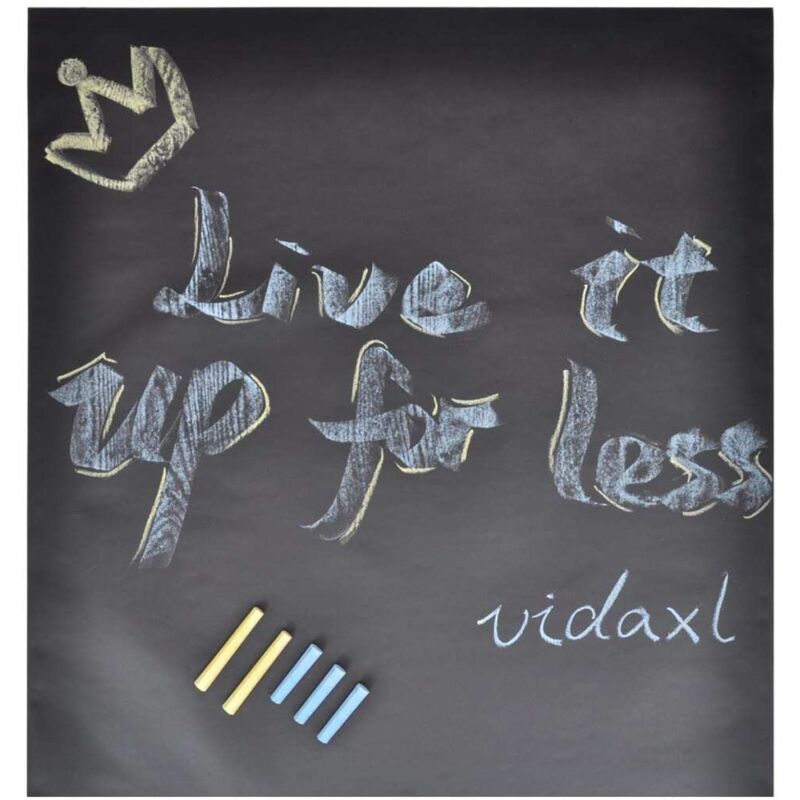 Wall Sticker Blackboard 0.6 x 3 m 2 Rolls with Chalks Vidaxl