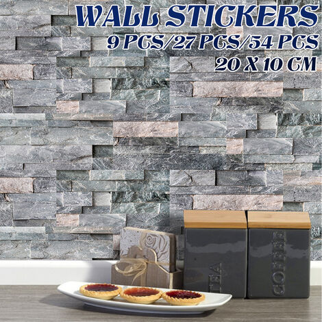 main image of "Wall Sticker Kitchen Tile Stickers Bathroom Self-adhesive Wallpaper for Room Wall Decor Home DIY(UB024 9PCS)"