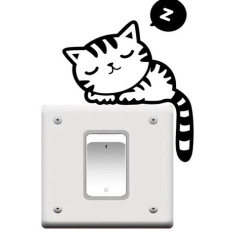 Wall sticker "Sleeping cat" for switch, popular result