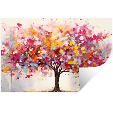 Wall Sticker Watercolor - Tree - Art - Abstract 60x40 cm