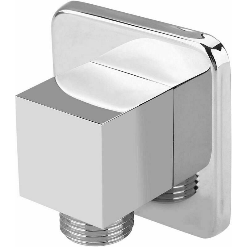 Wall Supply Elbow, Square Shower Outlet Elbow Wall Supply Elbow Hand Shower Outlet Shower Hose Connector for Hand Shower, 1/2