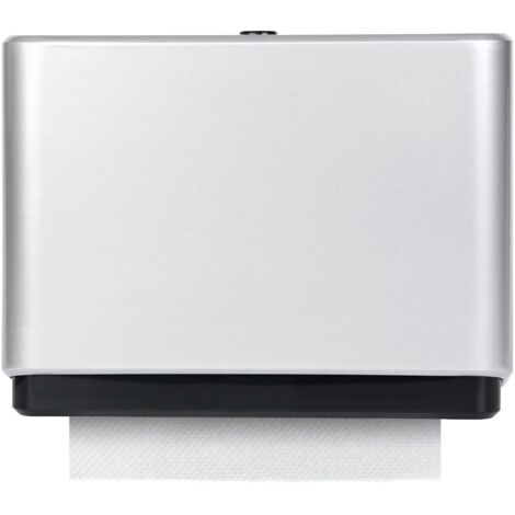 Wall Towel Dispenser Z-fold Paper Adhesive Mount No Drill 200 Sheets Long Output Easy Fill