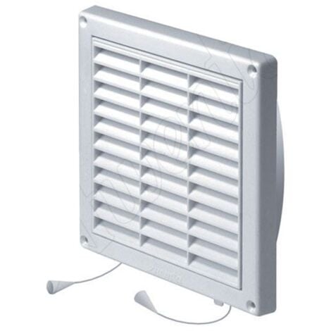 AWENTA Wall Ventilation Grille Duct Cover with Net Pull Cord and Shutter 130x130mm
