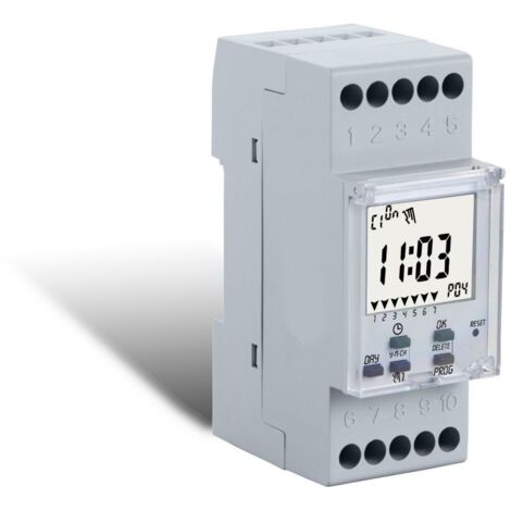 Wallair 1IO7081 Minuterie numérique programme hebdomadaire 3500 W IP20 réserve de marche