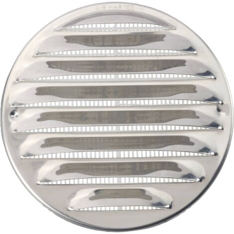 Wallair N31835 Grille d'aération acier inoxydable Convient pour Ø de tube: 10 cm S87540