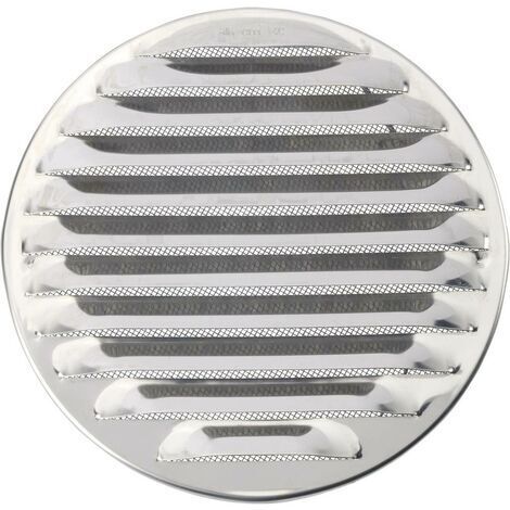 Wallair N31841 Grille d'aération acier inoxydable Convient pour Ø de tube: 16 cm S87569