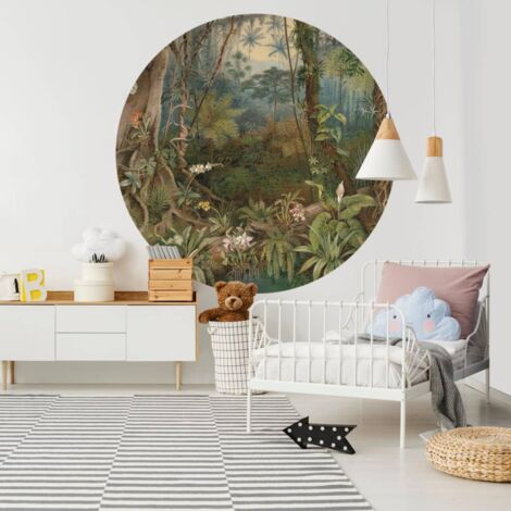 WallArt Cerchio Carta da Parati The Night Watch 142.5 cm/190 cm Colori Diversi