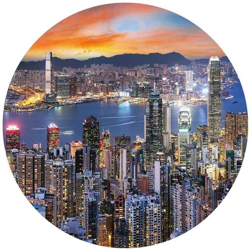 

Círculo de papel pintado Skyline by Night 142,5 cm - Multicolor - Wallart