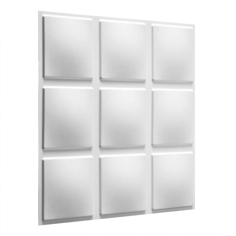 

Paneles de pared 3D 24 unidades GA-WA07 diseño Cubes - Blanco - Wallart