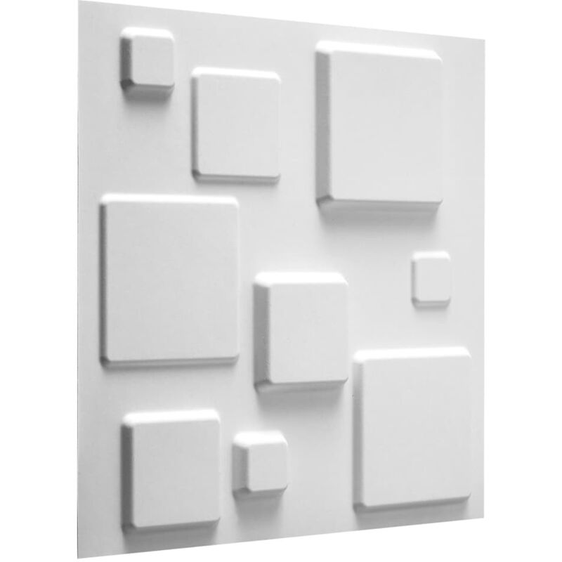 

Paneles de pared 3D 24 unidades GA-WA09 diseño Squares - Blanco - Wallart