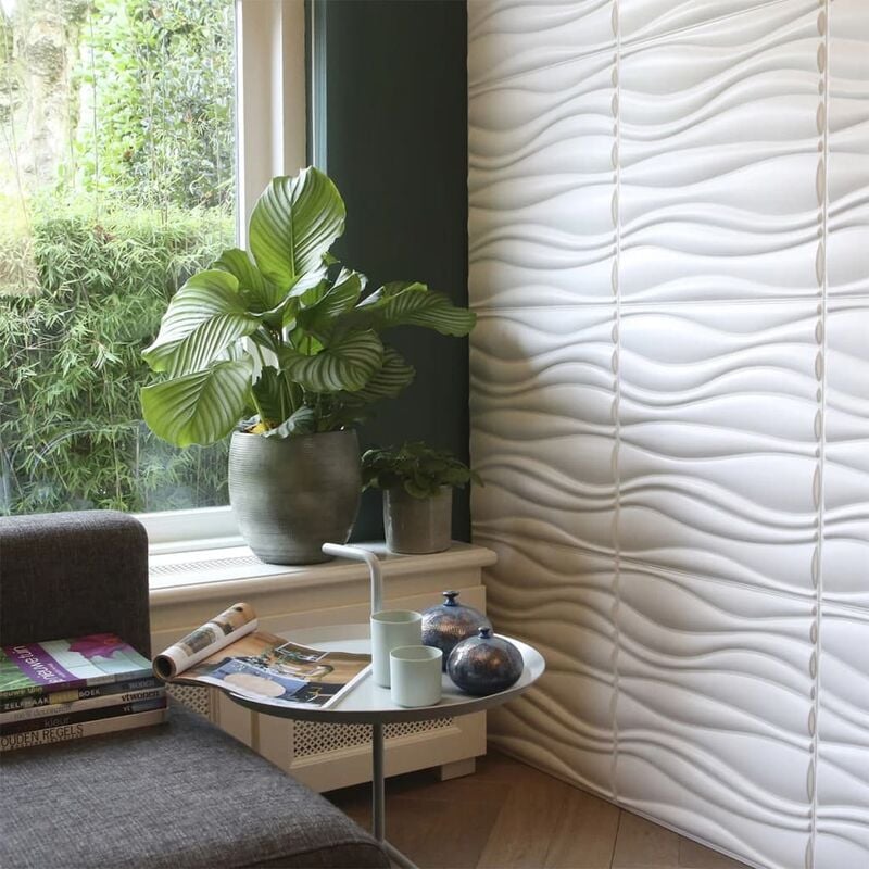 

WallArt Paneles de pared 3D GA-WA04 24 unidades ondas