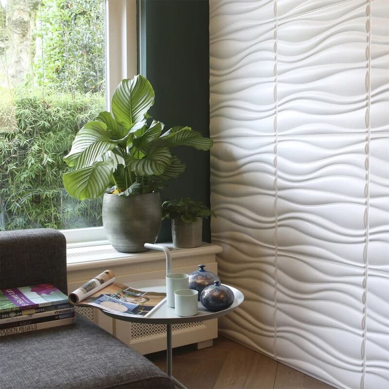 

WallArt Paneles de pared 3D GA-WA04 24 unidades ondas
