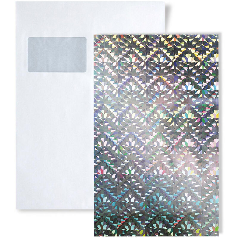 1 SAMPLE PIECE S-10175 WallFace DECO GALAXY SILVER Deco Collection Sample of decorative panel in DIN A5 size - silver