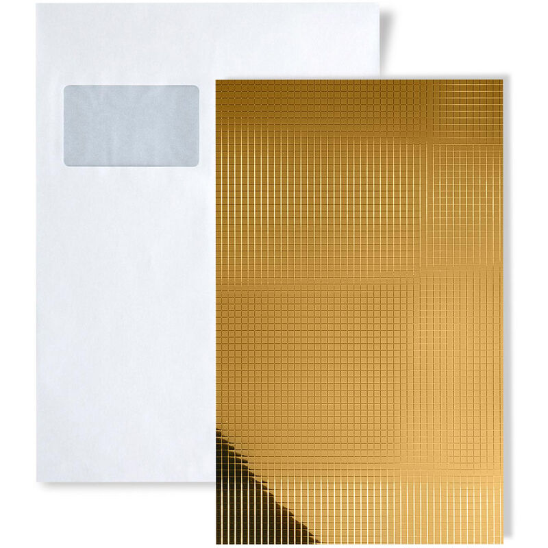 1 SAMPLE PIECE S-10581 GOLD 10X10 M-Style Collection Sample of decorative panel in DIN A4 size - Wallface