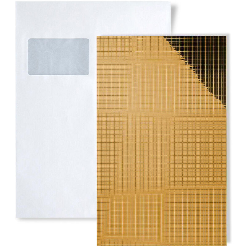 1 SAMPLE PIECE S-10598 GOLD 5X5 M-Style Collection Sample of wall panel in DIN A4 size - Wallface