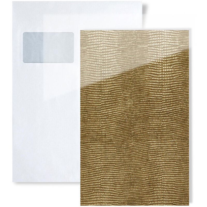 Wallface - 1 sample piece S-16982 leguan gold ar+ S-Glass Collection Sample of decorative panel in din A5 size - gold