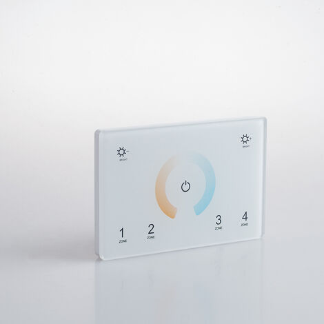 Wallpad RF 2.4G per controllo CCT bianco dinamico 4 zone 2 canali collegabile con DMX512