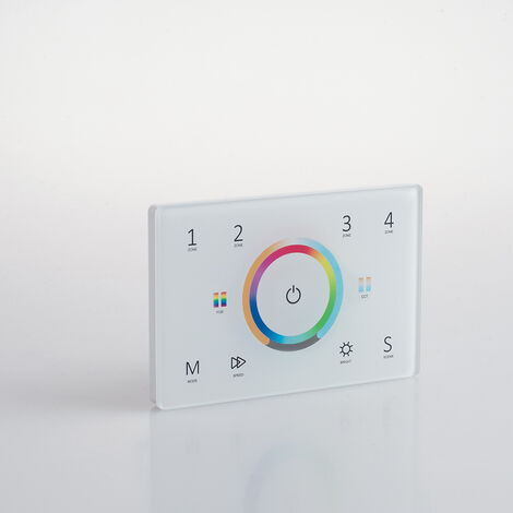 Wallpad RF2.4G per controllo RGB/RGBW/RGB+CCT 4 zone 5 canali collegabile con DMX 512