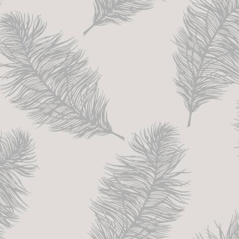 Wallpaper Fawning Feather Light Grey DUTCH WALLCOVERINGS
