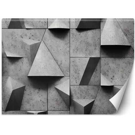 Wallpaper, Geometric shapes concrete 3D - 400x280